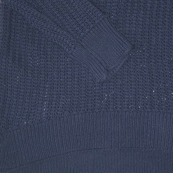NWOT Athleta Open Knit Hooded Hoodie Sweater - Navy - Size S - Picture 3 of 5